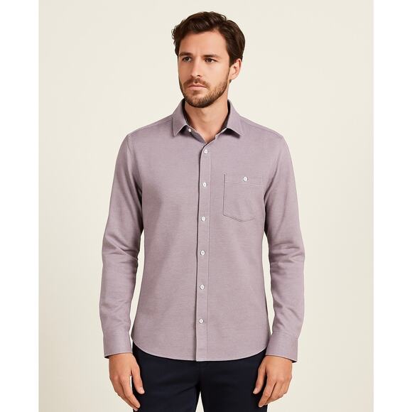 Ted Baker London Purple Textured Button-Up Shirt Size 3 (M) - Picture 1 of 9